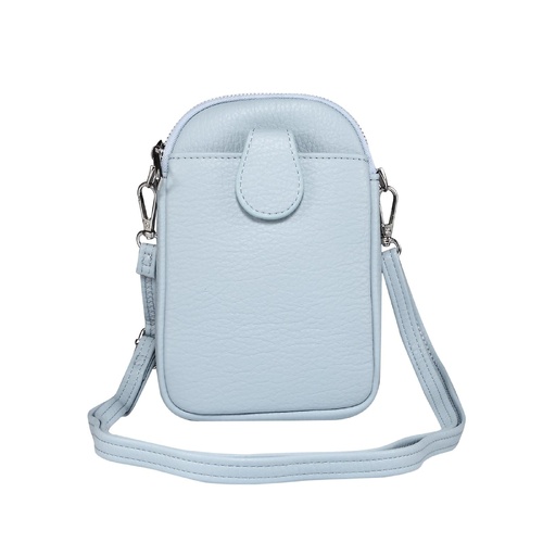 Litchi Texture Phone Crossbody Bag Leather Case For 5.5 Inch - 7.2 Inch Phones - Blue - Main Image
