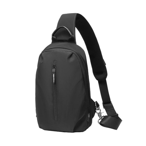 Adjustable Oxford Chest Bag For Men With Glasses Hang Belt Black - Main Image
