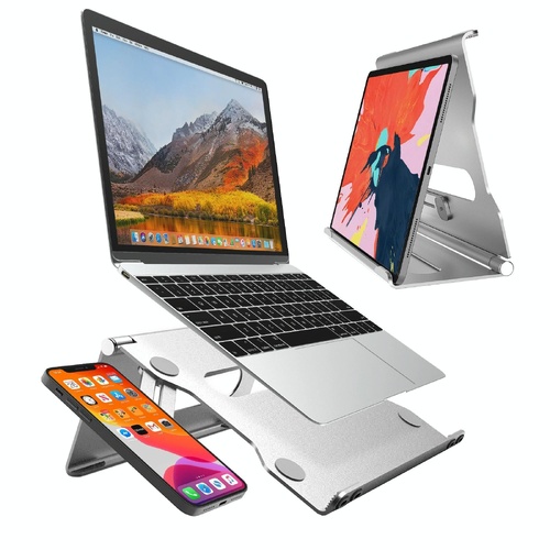 Foldable Laptop Stand - Aluminum Alloy Silver - Main Image