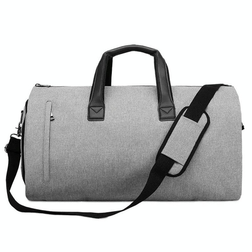 Shoe Compartment Travel Suit Bag - Compact & Organized - Light Grey - Main Image