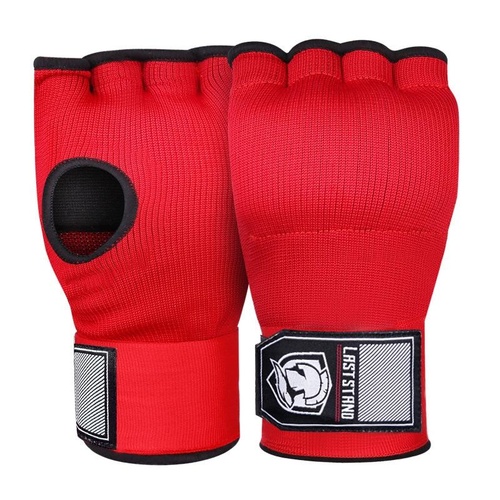 Protective Half Finger Boxing Gloves With Gel Padding And Wrist Support - One Size - Red - Main Image