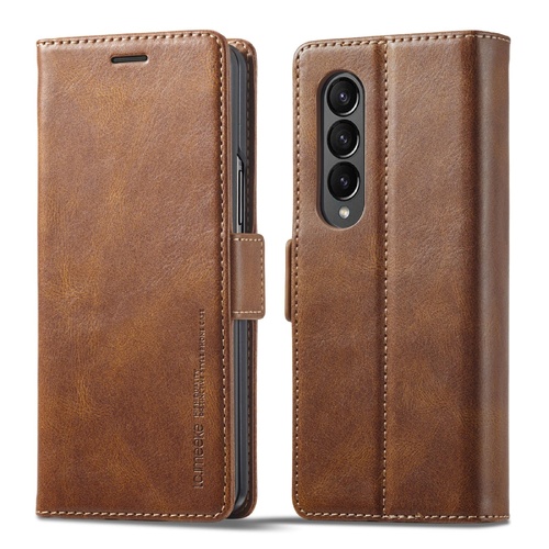 Rfid Leather Phone Case for Samsung Galaxy z Fold 4 / 5g - Secure & Stylish - Brown - Main Image