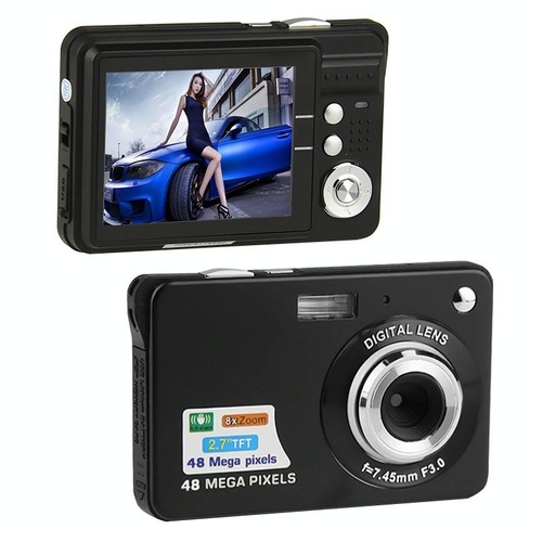 Compact Digital Camera For Daily Photos And Videos - Ideal For Students - Black - Main Image