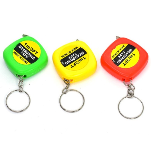 Compact Square Tape Measure Keychain - Set of 4 - Main Image
