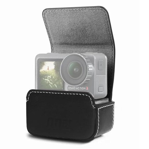 Waterproof Mini Leather Case for Dji Action Gopro Sjcam Xiaomi Mi Jia - Storage Box - Black - Main Image