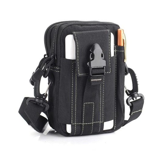 Versatile Messenger Bag With Shoulder Strap - Black - Main Image