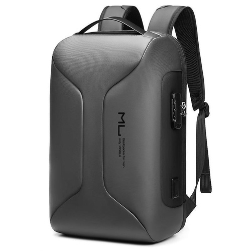Large Capacity Waterproof Laptop Backpack with Usb Port for Business Travel - Light Grey - Main Image