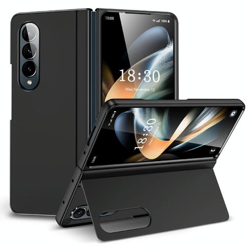 Foldable Phone Case with Holder for Samsung Galaxy z Fold 4 - Full Coverage - Black - Main Image