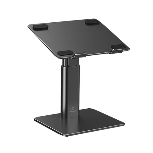 Black Portable Aluminum Laptop Support - Lifting and Raising - Main Image