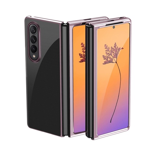 Shockproof Clear Phone Case for Samsung Galaxy z Fold 4 - Rose Gold - Main Image