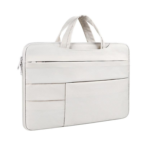14.1-15.4 Inch Waterproof Laptop Bag - Wearable Black - Creamy-White - Main Image