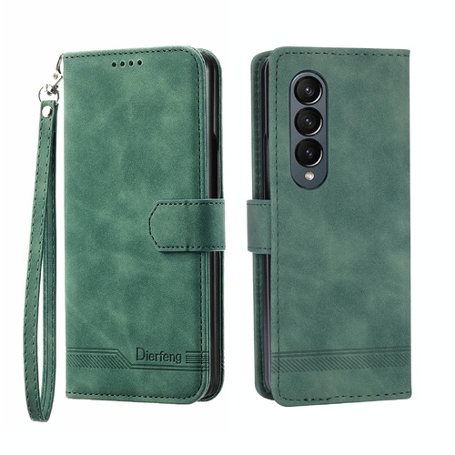 Premium Leather Tpu Case for Samsung Galaxy z Fold 4 / 5g - Green - Main Image