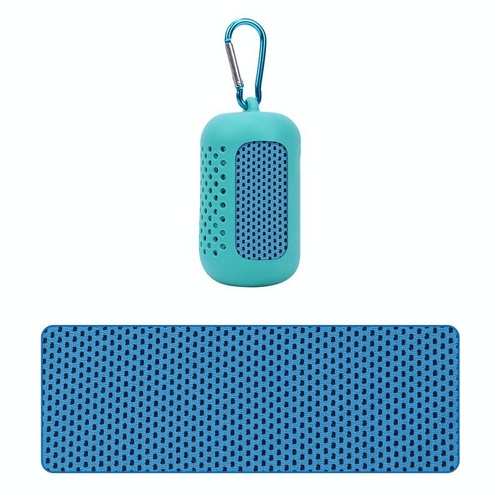 Portable Quick Dry Sports Towel Set with Silicone Sleeve and Storage Bag - 30x80cm - Green - 30X90Cm - Main Image