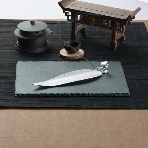 Small Sandalwood Incense Sticks - Leaf Ornaments for Crafts - Silver - Main Image