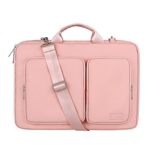 15.6 Inch Detachable Shoulder Laptop Bag - Thickened Polyester - Pink - Main Image
