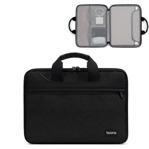 Waterproof Oxford Cloth Laptop Bag - 14 / 15 / 15.6 Inches Full Open - Black - Main Image