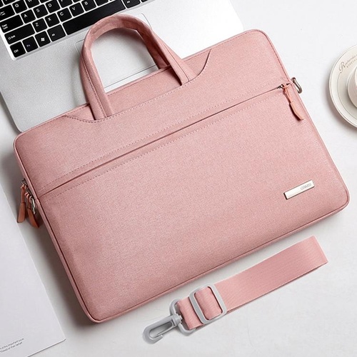13.3 Inch Inner Bag with Shoulder Strap for Handbag or Laptop - Pink - Main Image