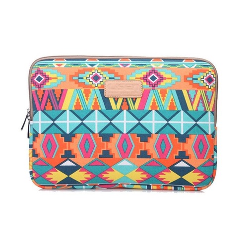 14 Inch Lingge Laptop Liner Bag With Stylish Pattern - Green Pattern Diamond Lattice - Main Image