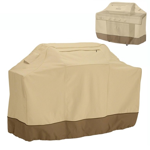 Waterproof Bbq Cover with Sundry Bag - 190x71x117cm Beige - Main Image
