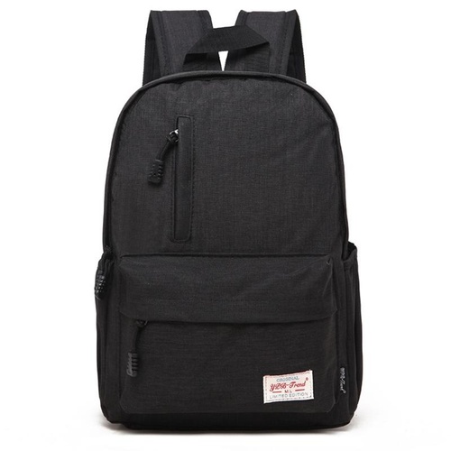 Multi-function Canvas Laptop Backpack - Fits 15.6 Macbook Samsung Sony Dell Alienware Chuwi Asus Hp - 42x29x13cm - Black - Main Image