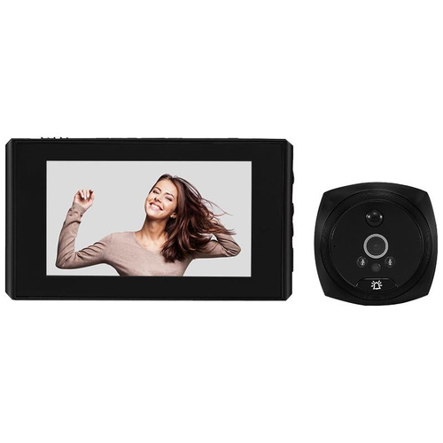 Smart Cat Eye Video Doorbell With 4.5 1080P Hd Screen Night Vision & Motion Detection - Black - Main Image