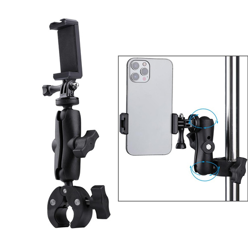 360 Degree Adjustable Clamp Plier Base with Extended Phone Clamp - Main Image