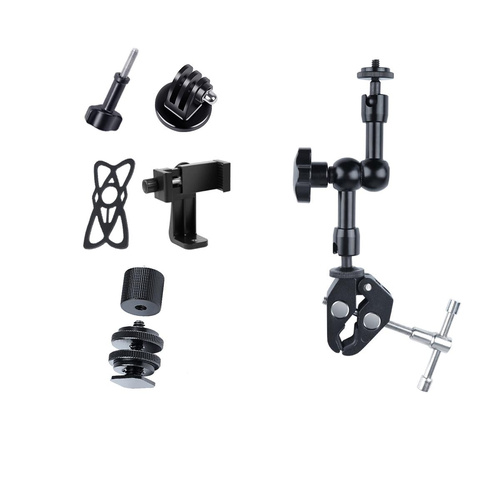 7 Articulating Magic Arm With Phone Clamp & Large Claws - Black - Main Image