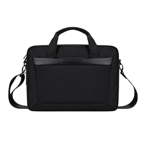 Expandable Laptop Bag - Waterproof Oxford Cloth Detachable Shoulder Strap - Black - Main Image