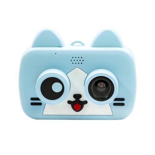 2.0 Hd Screen Wifi Children's Digital Camera with 12mp Cartoon Design and Fun Photography - 2 Screen Wifi Cartoon Design Fun Photography - Sky Blue - Main Image