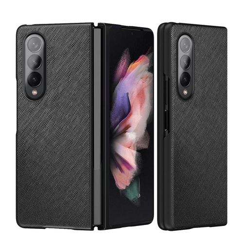 Foldable Cross Pattern Phone Case for Samsung Galaxy z Fold 4 / 5g - Foldable Design - Black - Main Image
