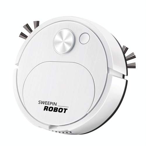 Smart Usb Charging Robot Vacuum for Family Cleaning - White - Main Image