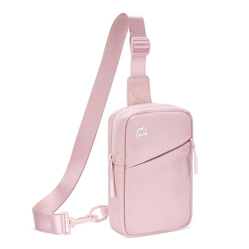 Lightweight Outdoor Sports Chest Bag Cell Phone Crossbody Pack - Pink - Main Image