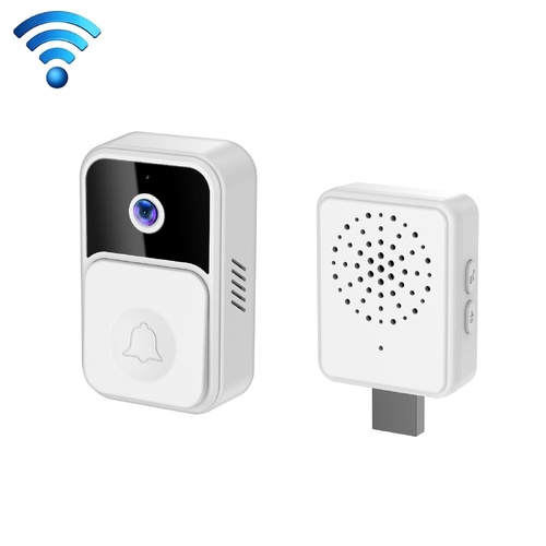 Wireless Smart Video Doorbell - 90 Degree Wide Angle - White - Main Image