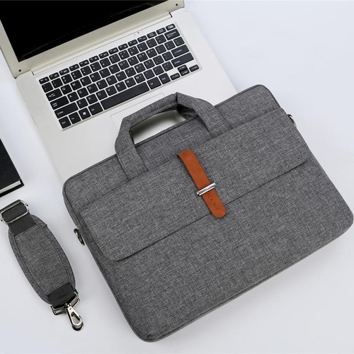 13-13.3 Inch Multifunctional Laptop Bag - Durable Shoulder & Handheld Design - Gray - Main Image