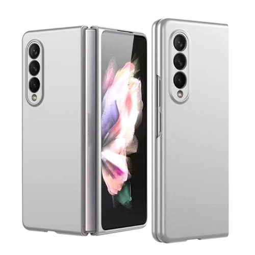 Foldable Metal-look Phone Case for Samsung Galaxy z Fold 4 - Silver - Main Image