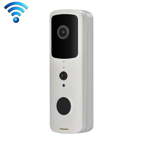Wireless Smart Doorbell With Two-Way Intercom & Night Vision - Battery Powered - White - Main Image
