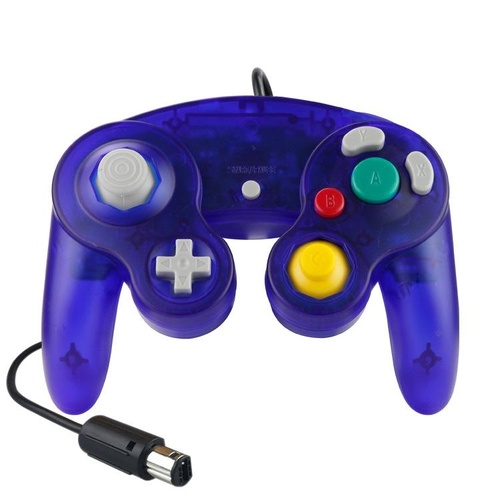 5 Piece Wired Game Controller for Nintendo Ngc - Transparent Blue - Main Image