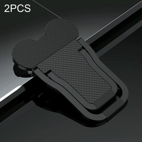 Foldable Metal Laptop Stand - Set of 2 - Black - Main Image