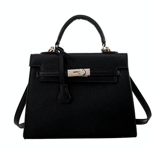 Stylish Winter Crossbody Bag for Women - Single Shoulder Kelly Design - Black - Main Image