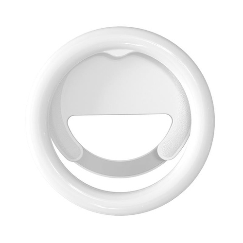 Clip-on Half-ring Fill Light for 10cm Mobile Phones - White - Main Image