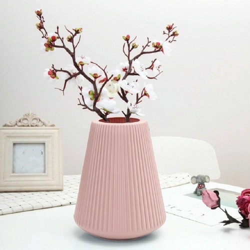 Decorative Wet and Dry Flower Vases for Creative Home Furnishings - Pink - Main Image