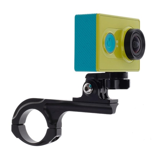 Bicycle Handlebar Holder with Connector Mount for Xiaomi Yi Sport Camera - Black - Main Image