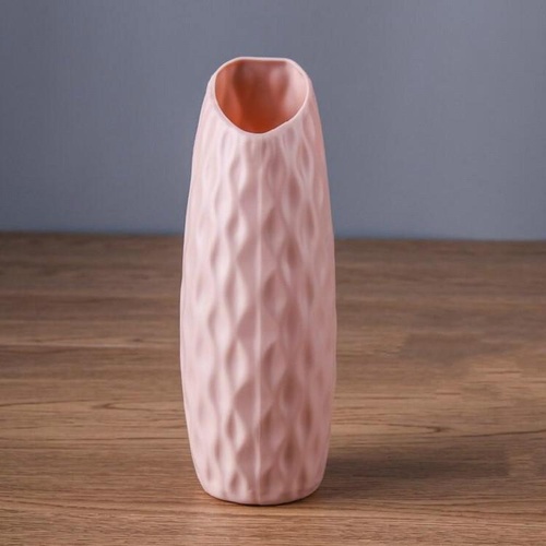 Sturdy Plastic Vase for Creative Display - Drop-resistant - Pink - Main Image