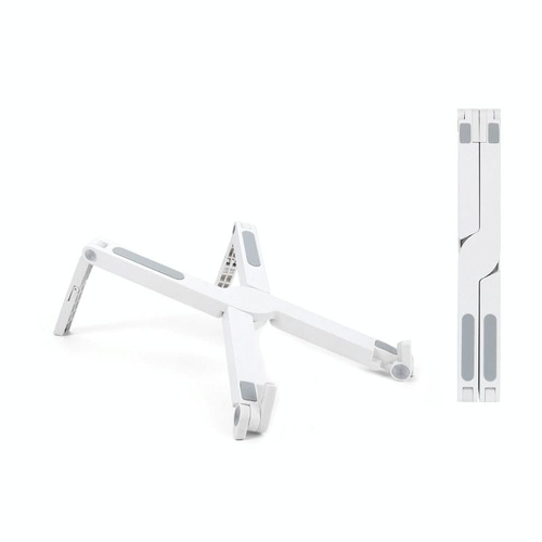 Foldable Non-slip Laptop Stand - Plastic Silicone - White - Main Image