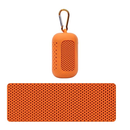 Portable Quick Dry Sports Towel Set with Silicone Sleeve and Storage Bag - 30x80cm - Orange - 30X80Cm - Main Image
