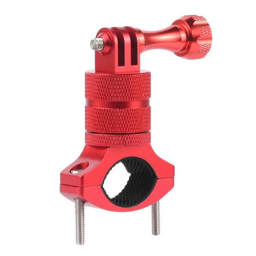 Action Camera Bicycle Mounting Bracket - Aluminum Alloy Clip - Red - Main Image