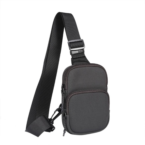 Universal Nylon Chest Bag For 5.5 Inch -7.2 Inch Phones Fashionable And Functional - Grey - Main Image