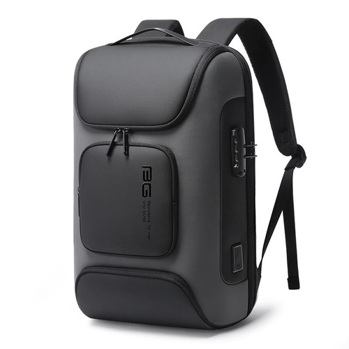 Waterproof Antitheft Men Backpack for 15.6 Laptop - Travel Ready - Grey - Main Image