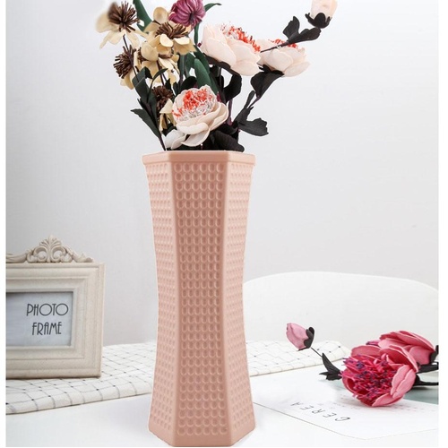 Versatile Plastic Vase for Creative Wet and Dry Flower Arrangements - Pink - Main Image
