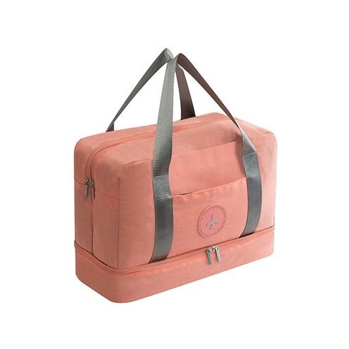 Travel-ready Waterproof Beach Bag with Double Layer Design - Orange Powder - Main Image
